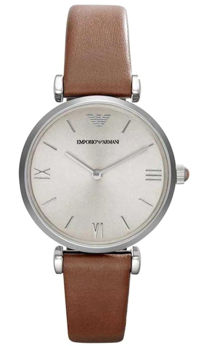 Emporio Armani AR1679 32 mm Kahverengi Deri Kordon Analog Kadın Kol Saati