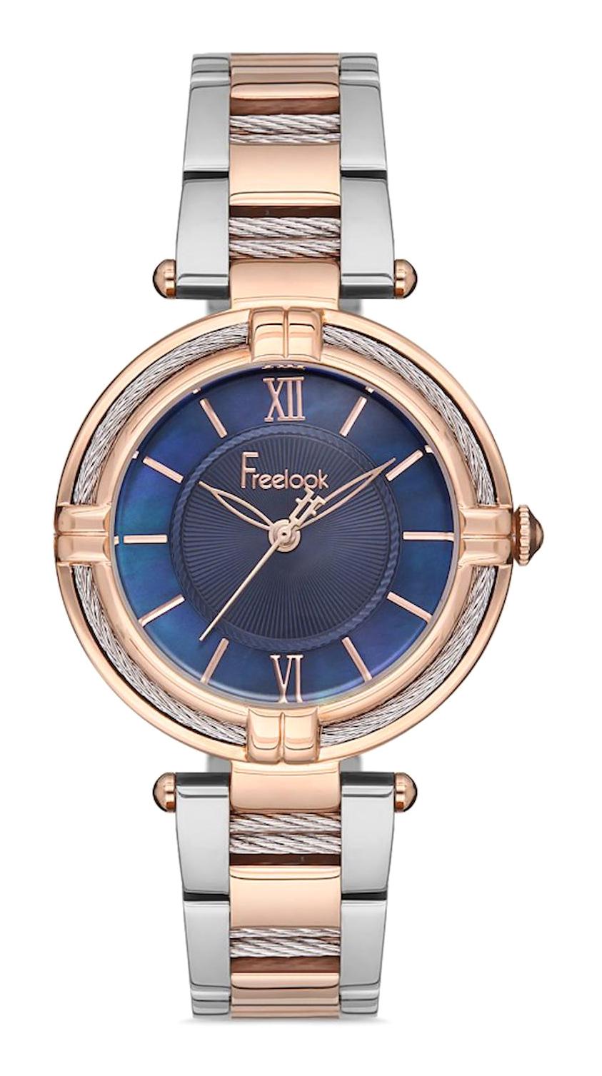 Freelook FL.1.10137.6 34 mm Gri-Rose Gold Çelik Kordon Analog Kadın Kol Saati