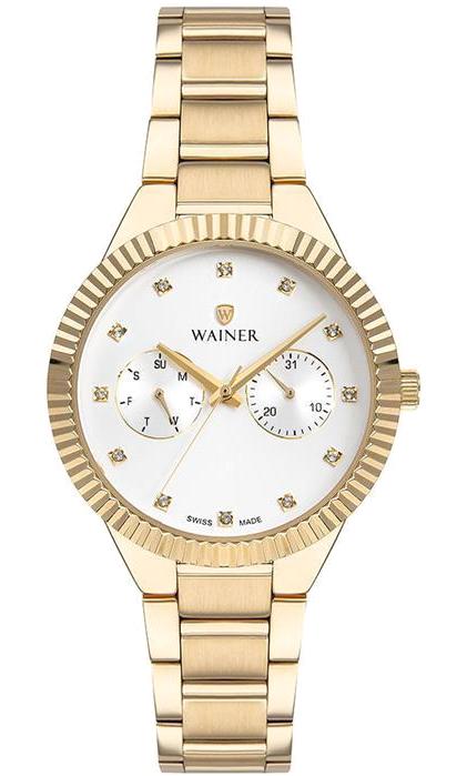 Wainer WA.18038-C 37 mm Altın Çelik Kordon Analog Kadın Kol Saati