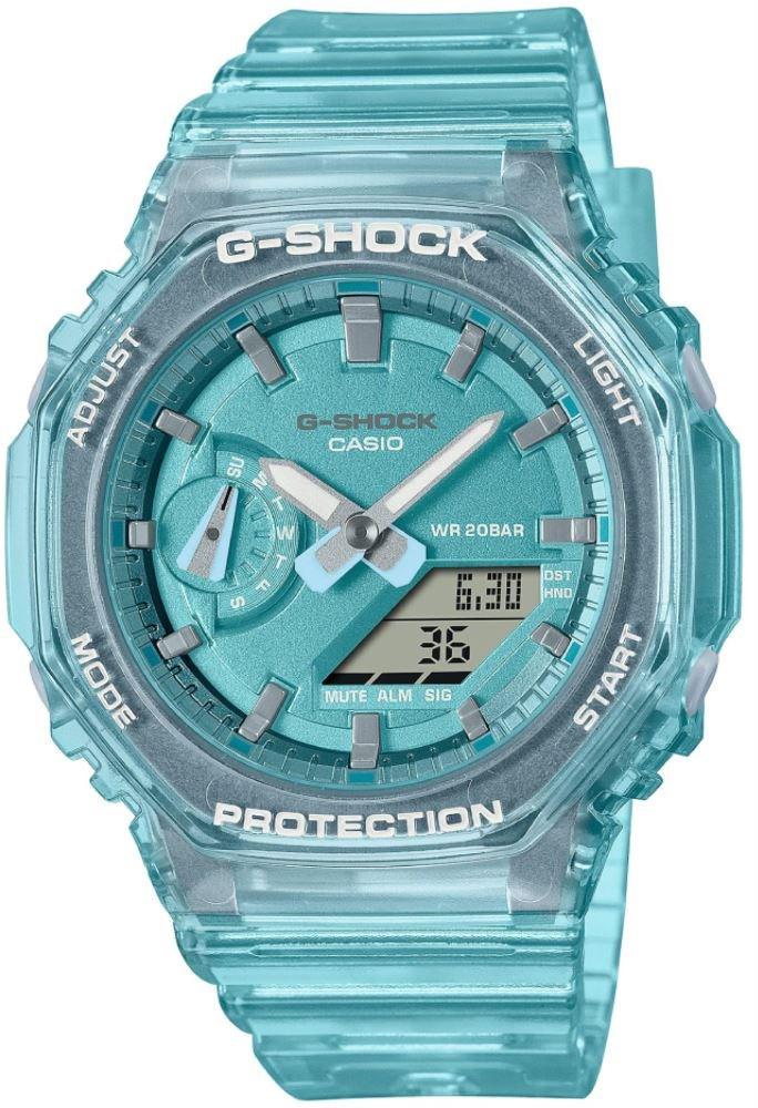 Casio Gma-s2100sk-2adr Takvimli 43 mm Turkuaz Silikon Kordon Analog Kadın Kol Saati