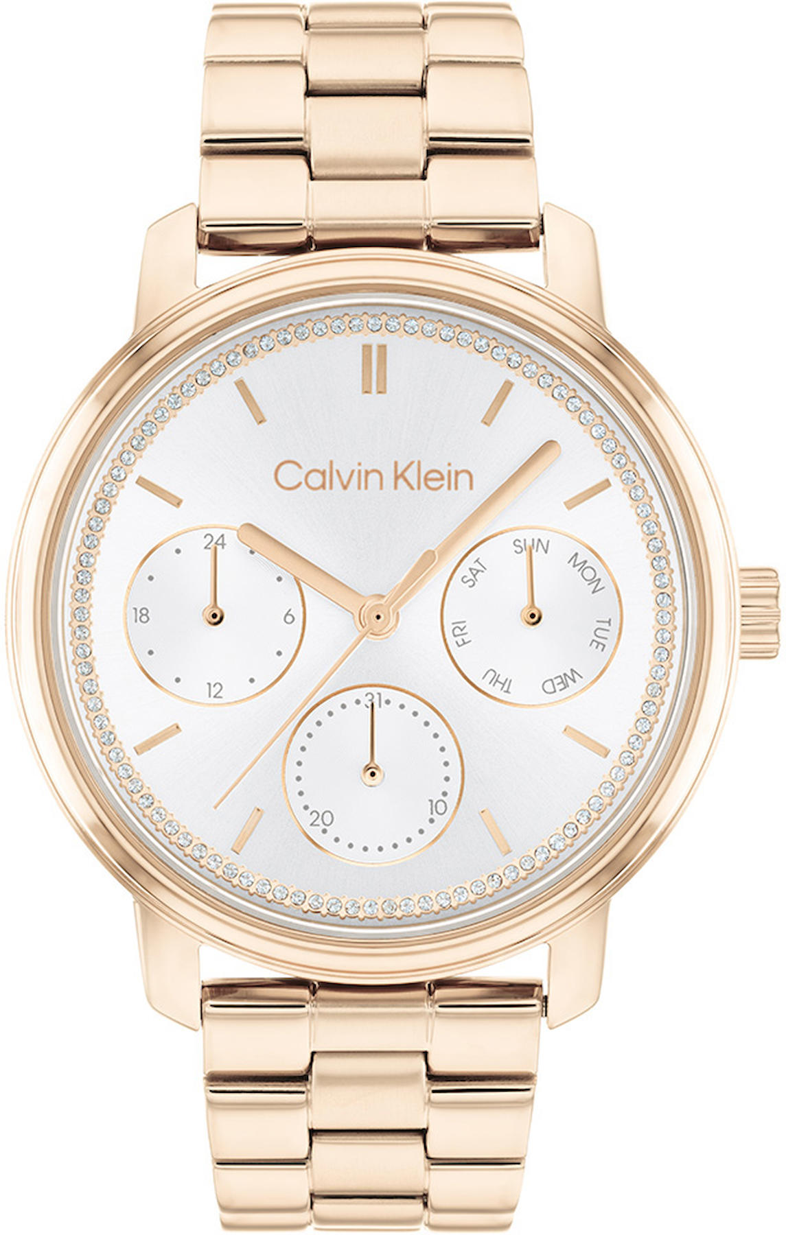 Calvin Klein CK25200178 Takvimli 38 mm Rose Gold Çelik Kordon Analog Kadın Kol Saati