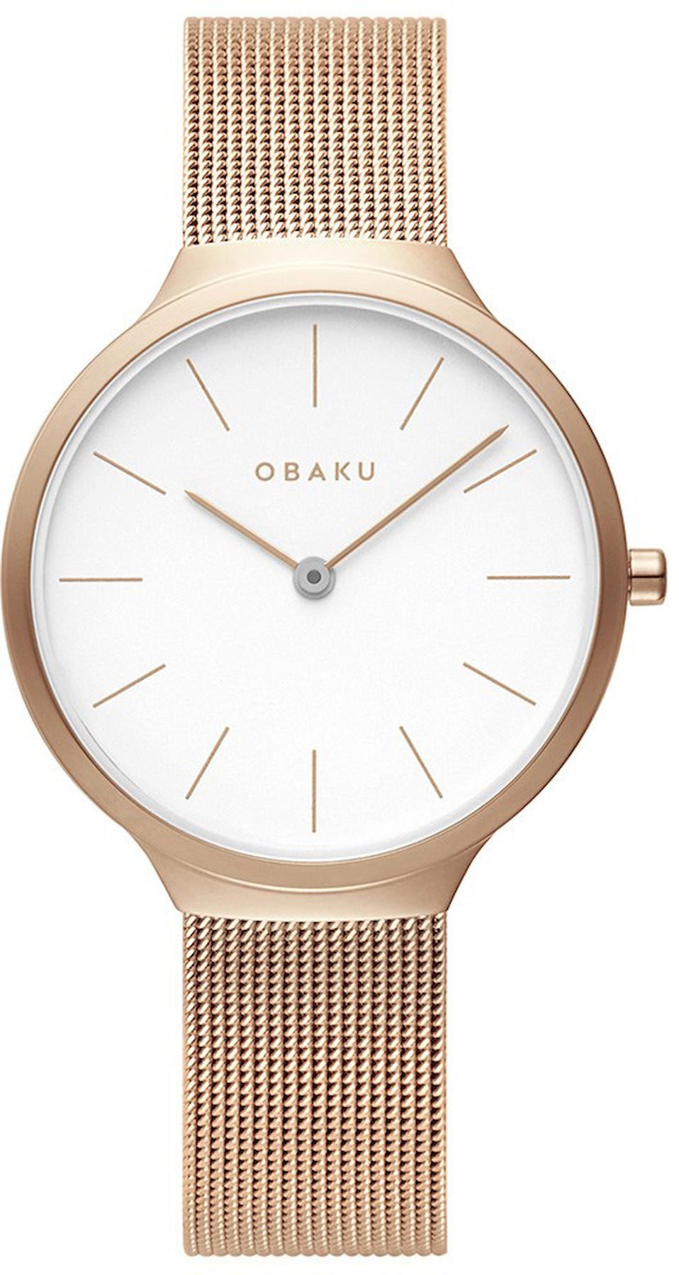 Obaku Denmark V240LXVWMV 34 mm Siyah Çelik Kordon Analog Kadın Kol Saati