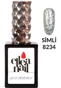 Ellea Nail 8234 Gri Işıltılı Kalıcı Simli Oje