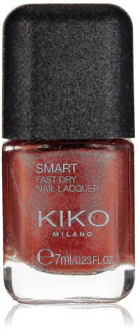 Kiko Milano Smart Fast Dry Vintage Red 38 Kırmızı Işıltılı Simli Oje