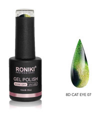 Roniki 8D Galaxy Cat Eye 07 Çok Renkli Işıltılı Kalıcı Simli Oje