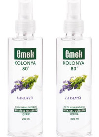 Emek Gliserinli Lavanta Sprey Kolonya 2x200 ml