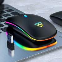 Sanlindou Tablet Uyumlu RGB Kablosuz Siyah Optik Mouse