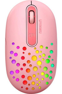 Jingyi RGB Sessiz Kablosuz Pembe Optik Mouse