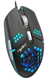 Hxsj J400 RGB Ergonomik Makrolu Kablolu Siyah Optik Gaming Mouse