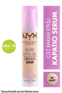 Nyx Bare With Me 02 Light Nemlendiricili Göz Altı ve Yüz Likit Serum Kapatıcı