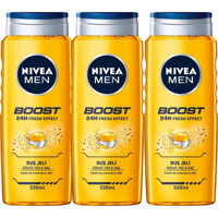 Nivea Men Boost Kafein Duş Jeli 3x500 ml