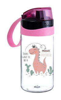 Herevin Dinasaur Dinozor Pembe Plastik Okul Çocuk Suluk 520 ml