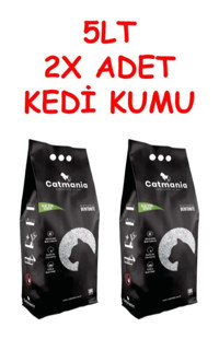 Catmania Aloe Vera Kokulu Topaklanan İnce Taneli Bentonit Kedi Kumu 2x5 lt