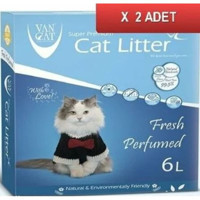 Vancat Fresh Kokulu Topaklanan İnce Taneli Bentonit Kedi Kumu 2x6 lt