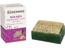 Biodermine Doğal Kabak Lifli C Vitamini-Kabak Lifli-Kolajen Katı Sabun 130 gr