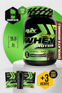 Run Nutrition Mini Plus Çikolatalı Whey Protein Protein Tozu 400 gr