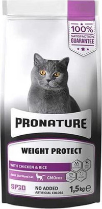 Pronature Weight Protect Tavuk-Pirinç Tahılsız Yetişkin Kedi Maması 1.5 kg