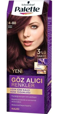 Schwarzkopf Palette Doğal Renkler 4.88 Koyu Kızıl Krem Saç Boyası 50 ml