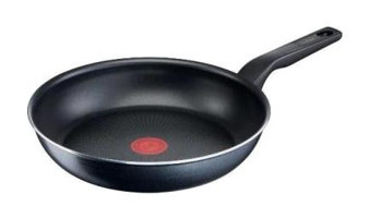 Tefal 2X XL Force C38504 Plastik Saplı Alüminyum 24 cm Düz Tava Siyah