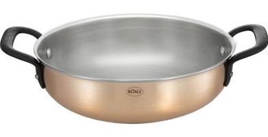 Rösle Chalet 3PLY Metal Saplı Bakır 24 cm Sahan Tava Bakır