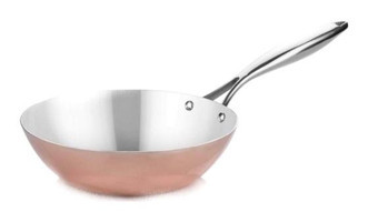 Altınbaşak Elite Multi Çelik Saplı Metal 26 cm Wok Tava Kahverengi