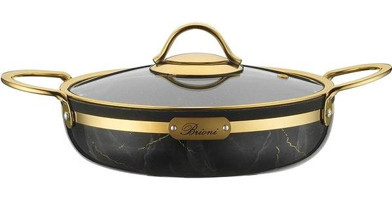 Brioni Selection Metal Saplı Alüminyum 20 cm Sahan Tava Siyah