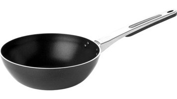 Altınbaşak Orkide Çelik Saplı Alüminyum 26 cm Wok Tava Siyah