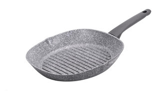 Moneta Sinfonia Plastik Saplı Alüminyum 28 cm Grill Tava Gri