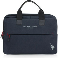 U.S. Polo Assn. 15.6 inç Deri El-Omuz Laptop Çantası Siyah