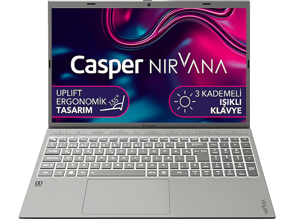 Casper Nirvana/Core i5-1235U Dahili Iris Xe Graphics Eligible Intel Core i5 1235U 8 GB Ram 500 GB SSD 15.6 inç Full HD Windows 11 Laptop