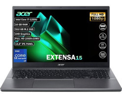 Acer Extensa 215-55 NX.EGYEY.004 Dahili Iris Xe Graphics Eligible Intel Core i7 1255U 16 GB Ram 512 GB SSD 15.6 inç Full HD Freedos Laptop