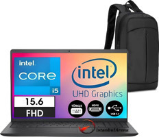 Dell Inspiron 15 Dahili Iris Xe Graphics Eligible Intel Core i5 1235U 16 GB Ram 512 GB SSD 15.6 inç Full HD Windows 11 Pro Laptop + Çanta