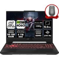 Asus TUF Gaming F15 FX507VV-LP242-A64 Harici GeForce RTX 4060 Intel Core i7 13620H 96 GB Ram 4 TB SSD 15.6 inç Full HD Windows 11 Home Gaming Laptop + Anzar Mouse