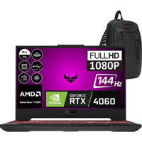 Asus TUF Gaming A15 FA507NV LP023F08 Harici GeForce RTX 4060 AMD Ryzen 7 7735HS 64 GB Ram 1 TB SSD 15.6 inç Full HD Freedos Gaming Laptop + Zetta Çanta