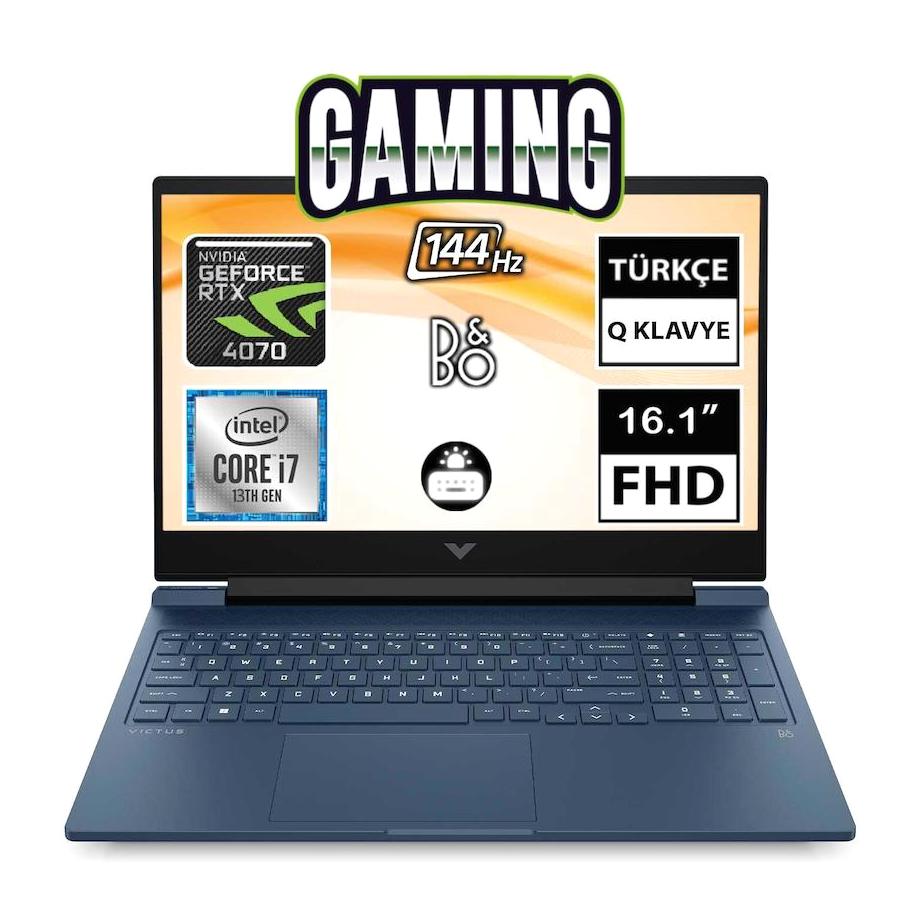 Hp Victus 16 R0007NT 7P6B3EA02 Harici GeForce RTX 4070 Intel Core i7 13700H 32 GB Ram 512 GB SSD 16.1 inç Full HD Freedos Gaming Laptop