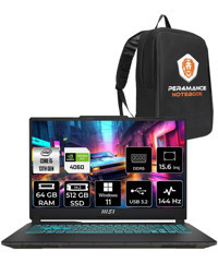 MSI Cyborg 15 A13VF-895XTR Harici GeForce RTX 4060 Intel Core i5 13420H 64 GB Ram 512 GB SSD 15.6 inç Full HD Windows 11 Pro Gaming Laptop + PER4 Çanta