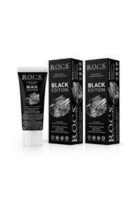 R.O.C.S. Black Edition Kömür Özlü Organik Florürsüz Diş Macunu 2x60 ml