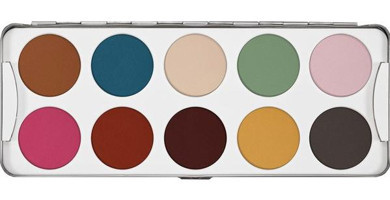 Kryolan 10 Colors Classic Göz Farı - Classıc Toz Mat Palet Göz Farı