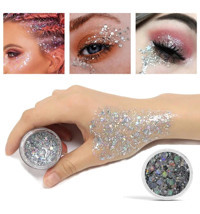 Niyenabeauty Gri Toz Glitter Tekli Göz Farı