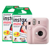 Fujifilm Instax Mini 12 Şipşak Mini Full HD Kompakt Dijital Fotoğraf Makinesi Pembe + 40 Adet Fotoğraf Filmi