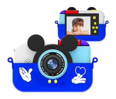 Tuomeng Mickey Mini Mini Full HD Kompakt Dijital Fotoğraf Makinesi Beyaz - Mavi