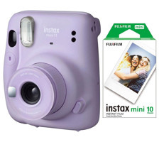 Fujifilm Instax Mini 11 Şipşak Mini Full HD Kompakt Fotoğraf Makinesi Lila + 10 Adet Fotoğraf Filmi