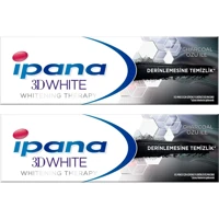 İpana 3D White Whitening Kömürlü Florürlü Diş Macunu 2x75 ml