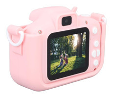 Fockety 2 inç Full HD Kopmakt Çocuk Dijital Fotoğraf Makinesi Pembe