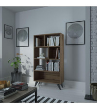 Myniture Home & Living Festival 6 Bölmeli 6 Raflı Kahverengi Kitaplık