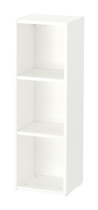 IKEA Nemostore Smagöra 3 Bölmeli 3 Raflı Ahşap 29x25x28 cm Beyaz Kitaplık