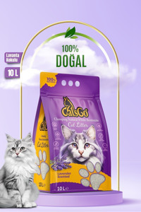 CatsGo Lavantalı Premium Topaklanan İnce Taneli Bentonit Kedi Kumu 10 lt