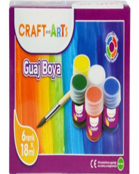 Craft & Arts Çok Renkli 6x18 ml Guaj Boya Seti