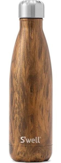 S'Well Bottle Teakwood Paslanmaz Çelik 500 ml Outdoor Matara Termos Kahverengi