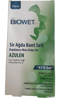 Lady Biowet Azulen Tüm Ciltler 41 Adet Tüm Vücut-Yüz Sir Ağda Bandı